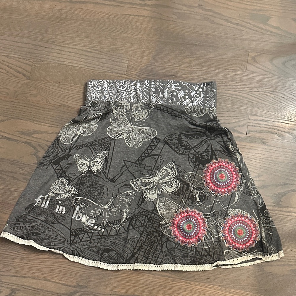 Desigual Butterfly Print Skirt